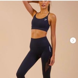 Gymshark energy seamless sports bra size small black